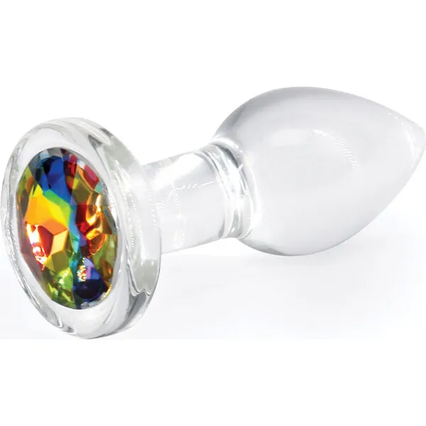 Crystal-Desires-Glass-Round-Gem-Butt-Plug-Small-Rainbow