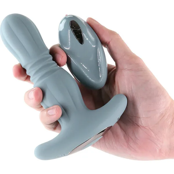 Renegade-Gemini-Anal-Plug-Vibrator-w-Remote-Gray