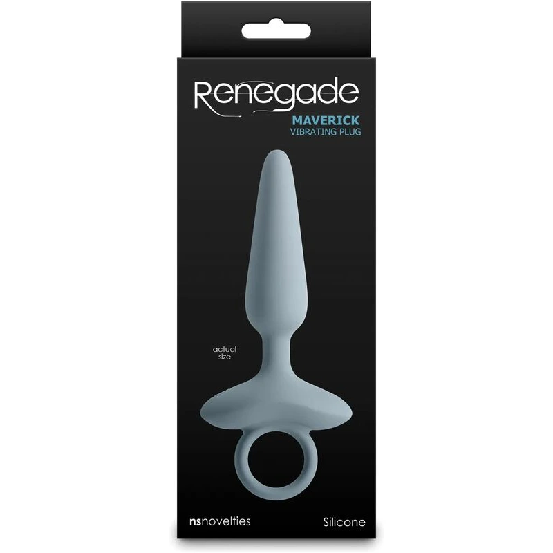 Renegade-Maverick-Vibrating-Anal-Plug-Gray