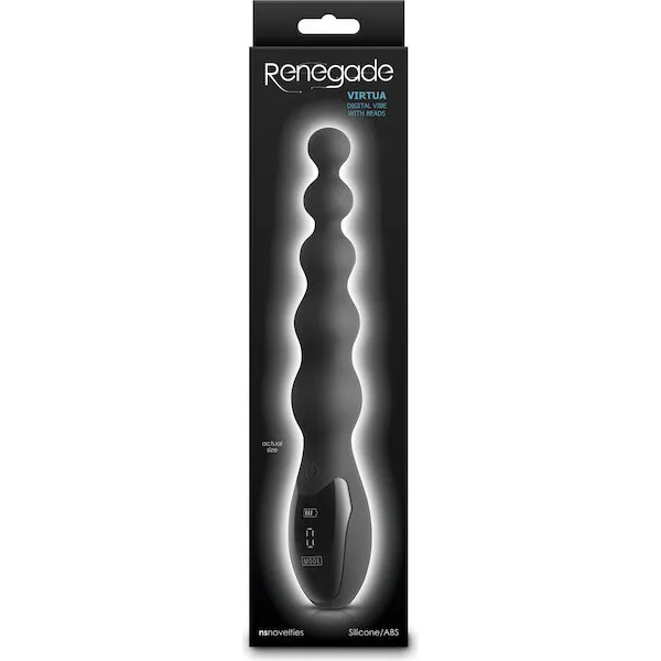 Renegade Virtua Digital Beaded Anal Vibrator - Black
