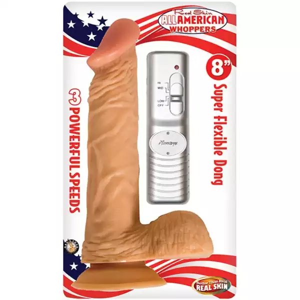 Real-Skin-All-American-Whoppers-8-inch-w-Balls-Vibrating