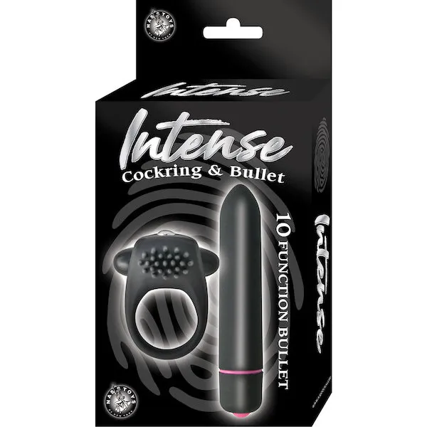 Intense Cockring & Bullet - Black