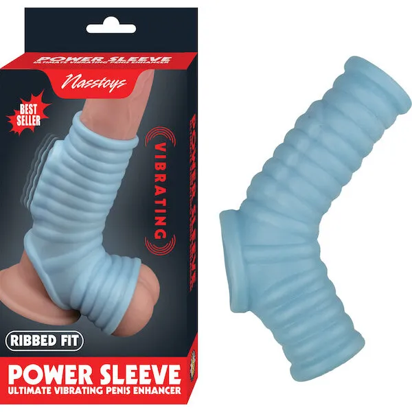 Vibrating-Power-Sleeve-Ribbed-Fit-Blue