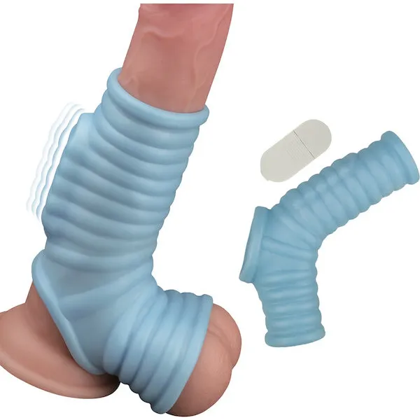 Vibrating-Power-Sleeve-Ribbed-Fit-Blue