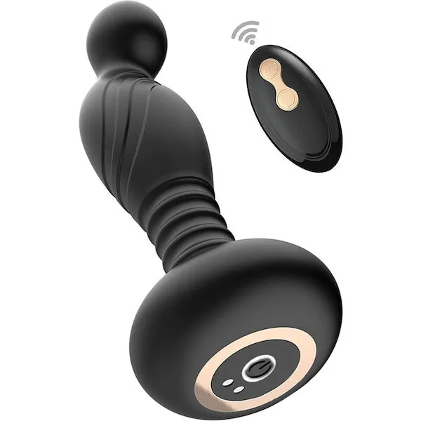 Ass-sation-Remote-Vibrating-P-Spot-Plug-Black