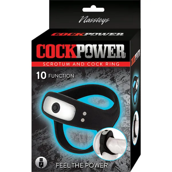 Cockpower Scrotum and Cock Ring - Black
