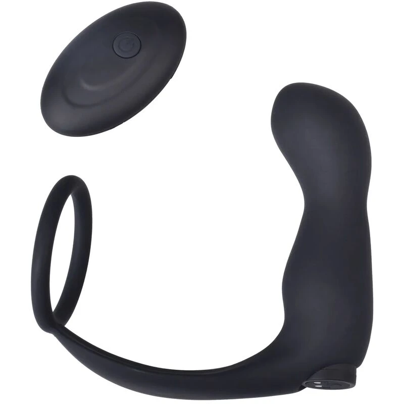 Ass-station Contoured Anal Plug w/Remote - Black