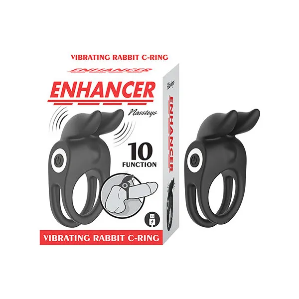 Enhancer-Vibrating-Rabbit-C-Ring-Black