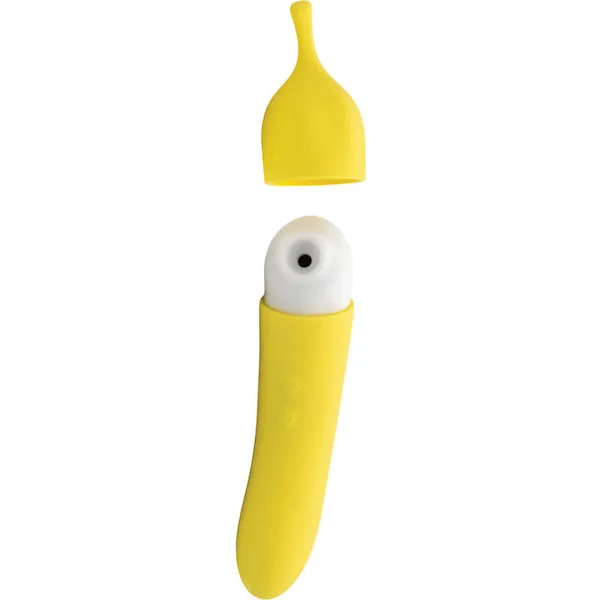 Natalie-and-apos-s-Toy-Box-Banana-Cream-Air-Pulse-and-G-Spot-Vibrator-Yellow