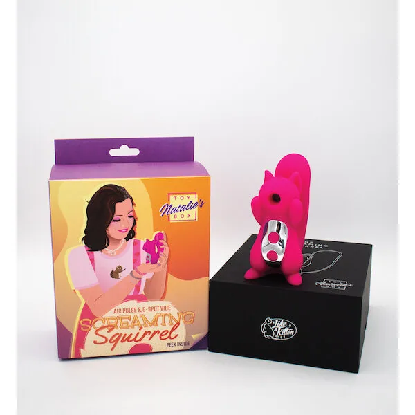 Natalie-039-s-Toy-Box-Screaming-Squirrel-Pulsing-and-Vibrating-Red