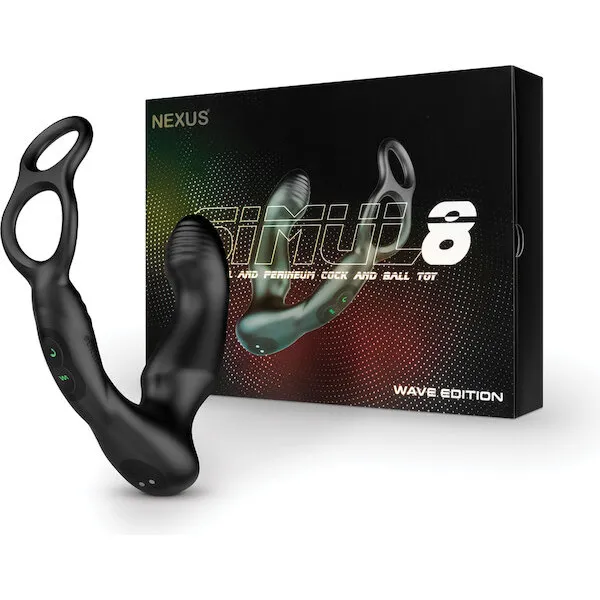 Nexus-Simul8-Wave-Dual-Cock-Ring-Prostate-Massage-Black