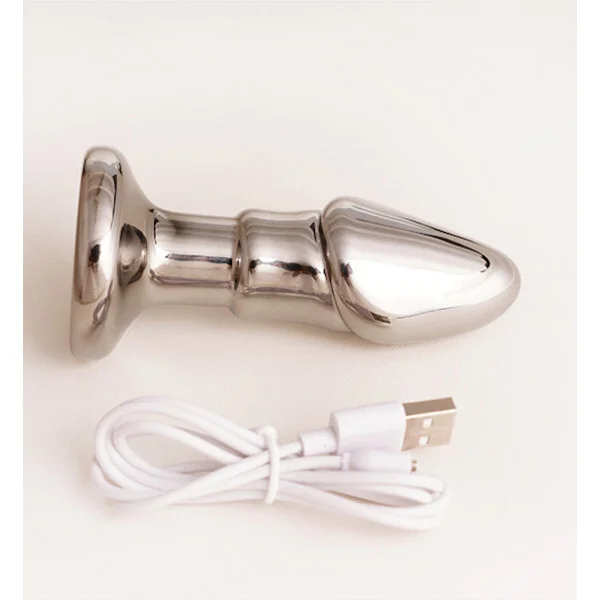 Cristal-Black-Opal-Anal-Glass-Dildo-Vibe-Gun-Metal