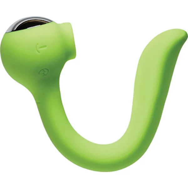 Space Lunar Licker Bendable Clitoral & G-Spot Vibe - Neon Green