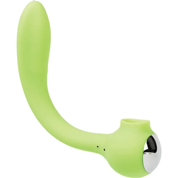 Space Lunar Licker Bendable Clitoral & G-Spot Vibe - Neon Green