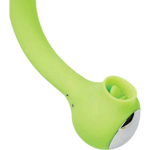 Space Lunar Licker Bendable Clitoral & G-Spot Vibe - Neon Green