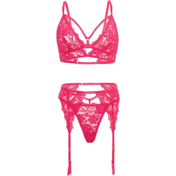Aphrodite-Lace-Keyhole-Bralette-w-Garters-and-G-String-Raspberry-L-XL