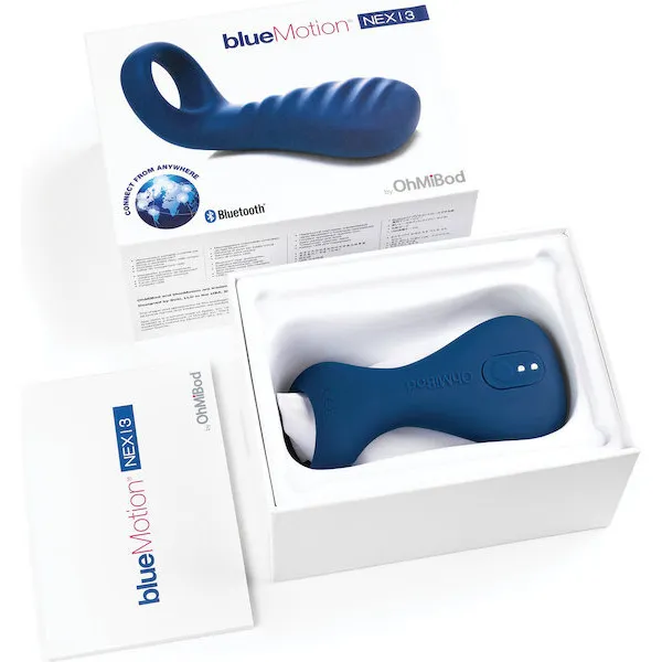 OhMiBod Blue Motion Nex 3 Bluetooth Couples Ring - Cobalt Blue