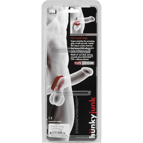 Hunky-Junk-C-Ring-Multi-Pack-Asst-Colors-Pack-of-3