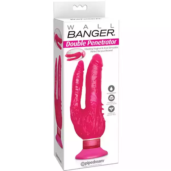 Wall-Bangers-Double-Penetrator-Waterproof-Pink