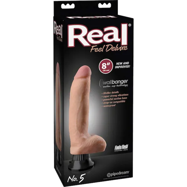 Real-Feel-Deluxe-No-5-8-inch-Vibe-Waterproof-Flesh