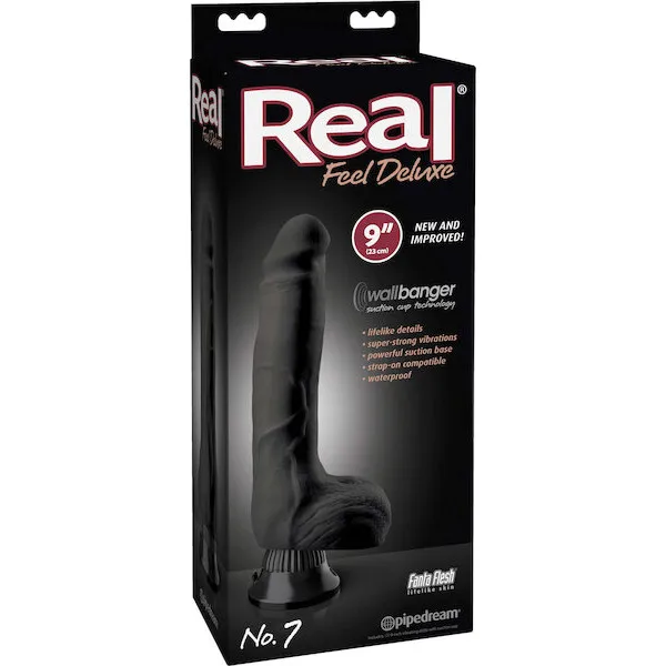 Real-Feel-Deluxe-No-7-9-inch-Vibe-Waterproof-Black
