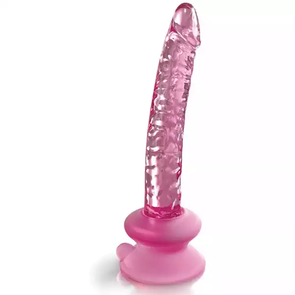 Icicles-No-86-Hand-Blown-Glass-Massager-w-Suction-Cup-Pink