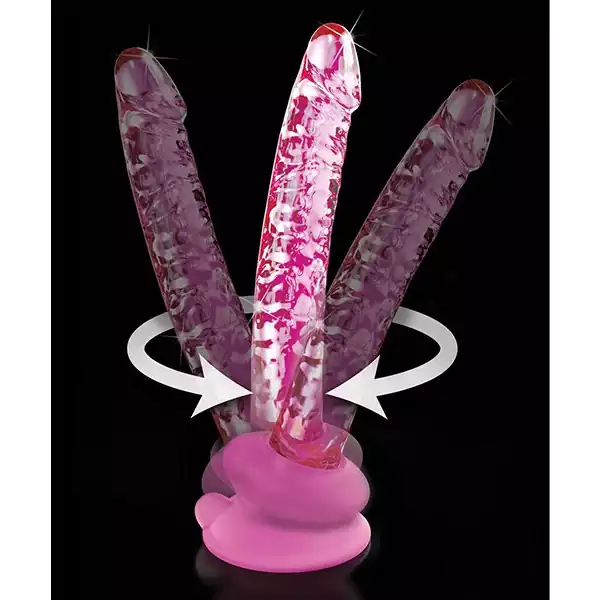 Icicles-No-86-Hand-Blown-Glass-Massager-w-Suction-Cup-Pink