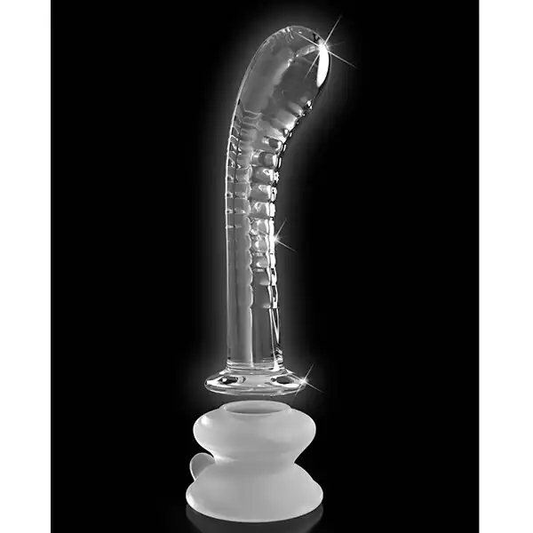 Icicles-No-88-Hand-Blown-Glass-G-Spot-Massager-w-Suction-Cup-Clear