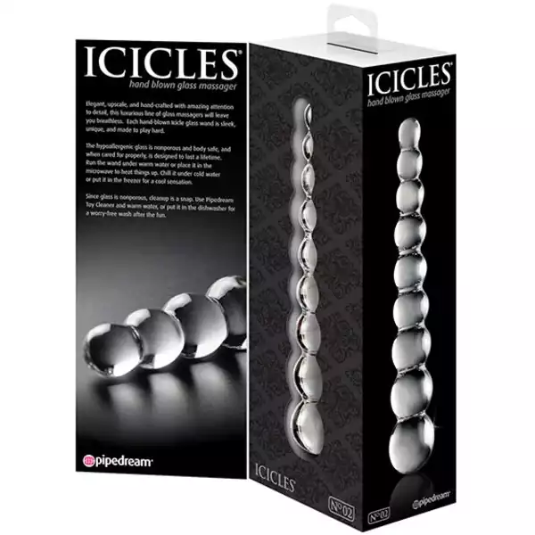 Icicles-No-2-Hand-Blown-Glass-Massager-Clear-Rippled