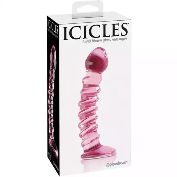 Icicles-No-28-Hand-Blown-Glass-Clear-w-Ridges