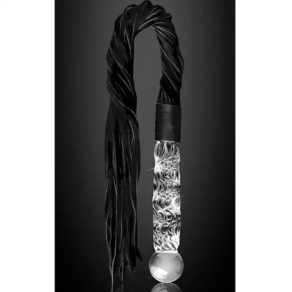 Icicles-No-38-Hand-Blown-Glass-Handled-Whip-Clear