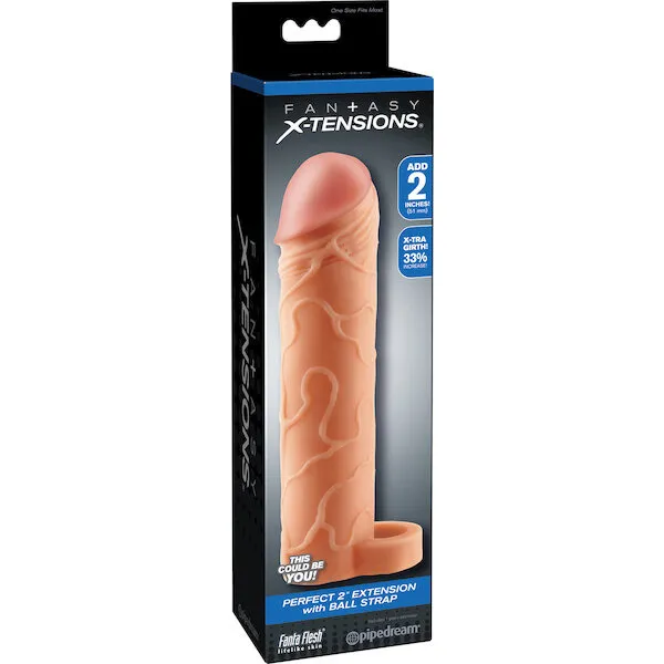 Fantasy-X-tensions-Perfect-2-inch-Extension-w-Ball-Strap-Flesh