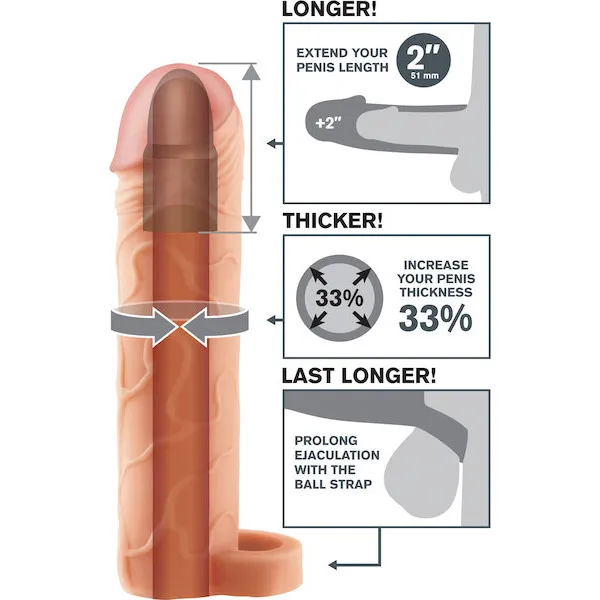 Fantasy-X-tensions-Perfect-2-inch-Extension-w-Ball-Strap-Flesh