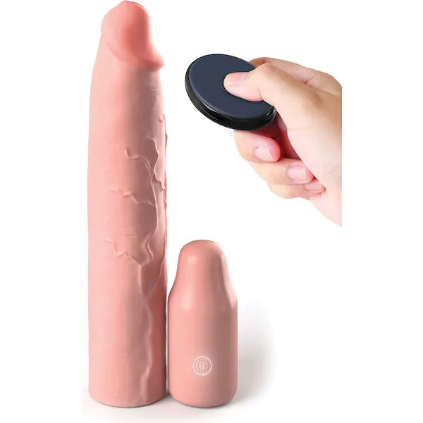 Fantasy-X-tensions-Elite-9-inch-Sleeve-Vibrating-3-inch-Plug-w-Remote-Light