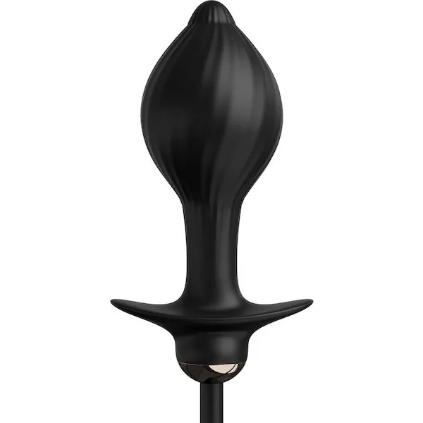 Anal Fantasy Elite Collection Auto Throb Inflatable Vibrating Plug - Black