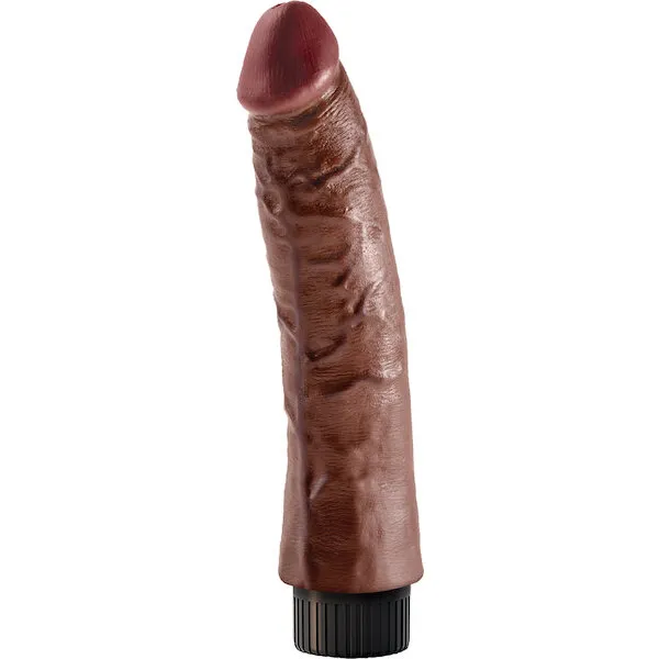 King-Cock-7-inch-Vibrating-Cock-Brown