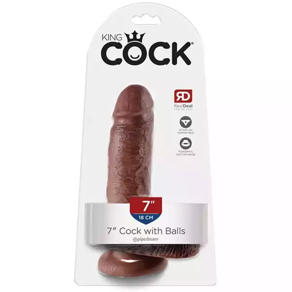 King-Cock-7-inch-Cock-w-Balls-Brown