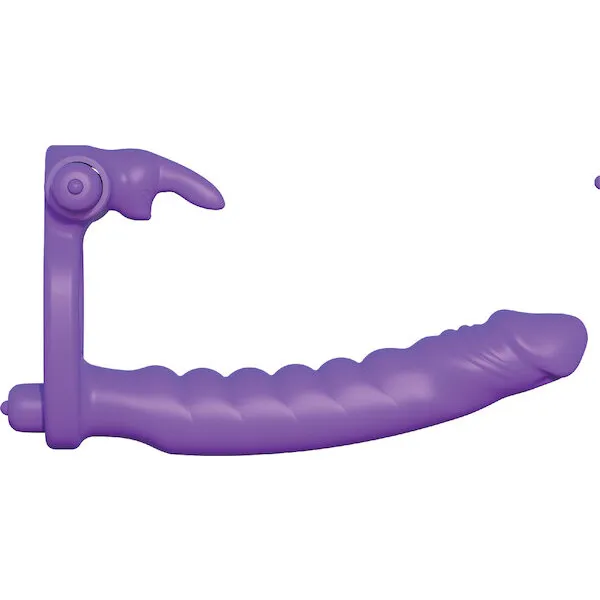 Fantasy-C-Ringz-Silicone-Double-Pene-Rabbit-Purple