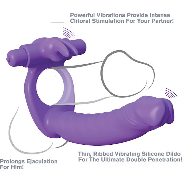 Fantasy-C-Ringz-Silicone-Double-Pene-Rabbit-Purple