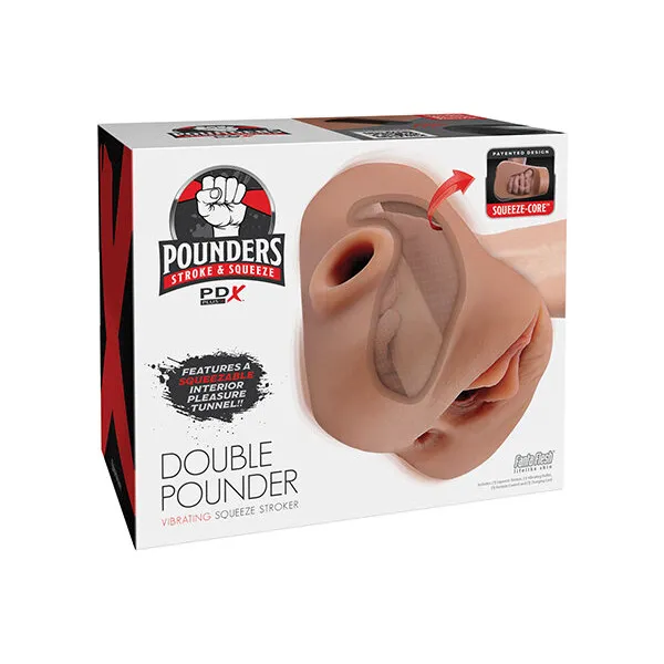 PDX-Plus-Double-Pounder-Vibrating-Squeeze-Stroker-Brown