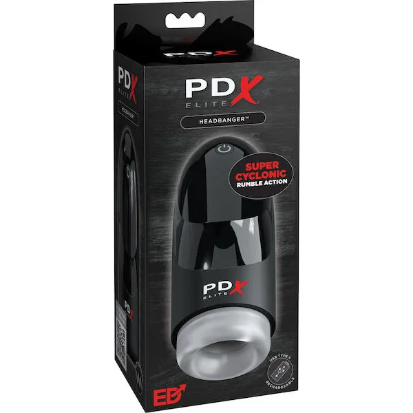 PDX Elite Hydrogasm Vibrating Stroker - Frosted/Black