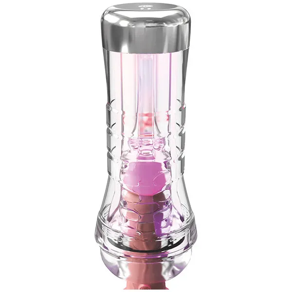 PDX-Elite-ViewTube-XXL-See-Thru-EZ-Grip-LED-Stroker-Clear