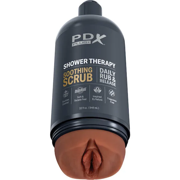 PDX Plus Shower Therapy Soothing Scrub - Brown