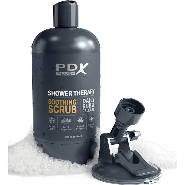 PDX Plus Shower Therapy Soothing Scrub - Brown