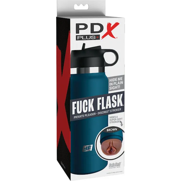 PDX Plus Fuck Flask Private Pleaser Stroker - Brown/Blue