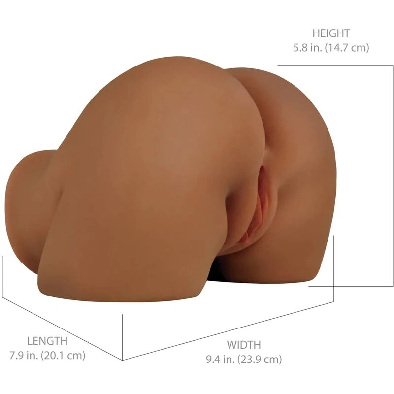 PDX-Elite-Shake-That-Ass-Vibrating-Mega-Masturbator-Brown