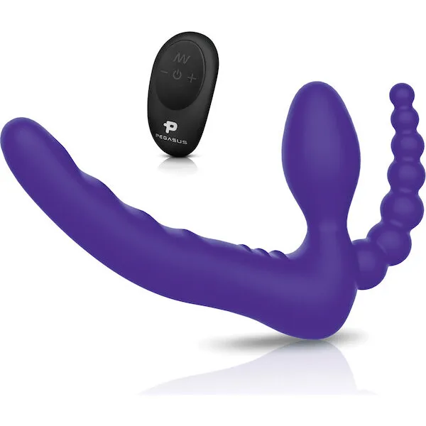 Pegasus-7-inch-Strapless-Strap-On-w-Remote-Purple