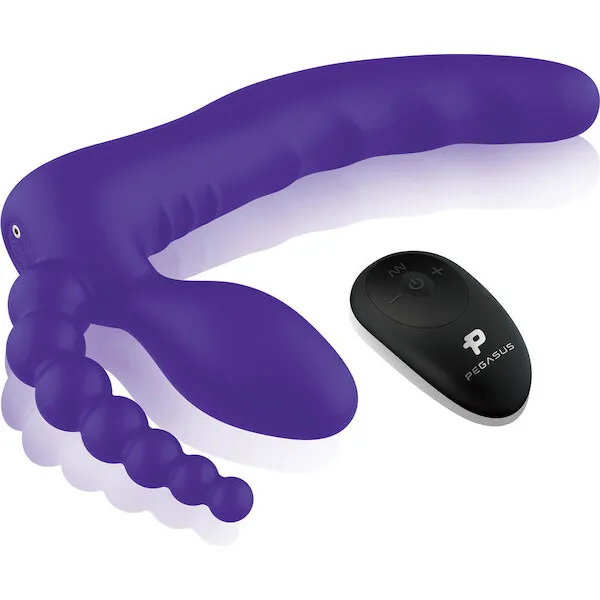 Pegasus-7-inch-Strapless-Strap-On-w-Remote-Purple