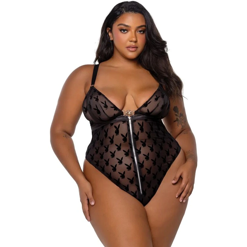 Playboy-Bunny-Charm-Teddy-Black-1X