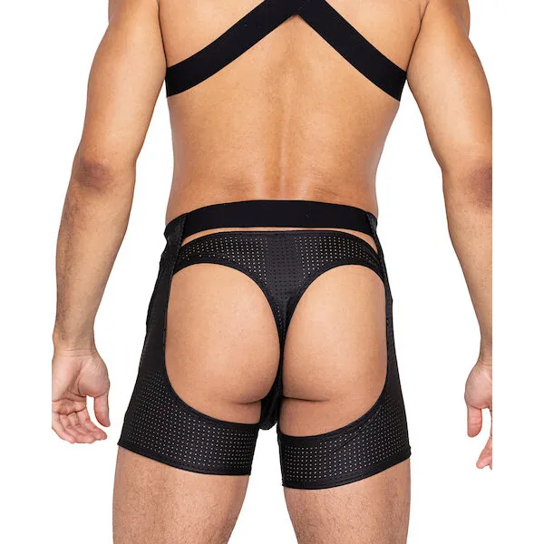 Master-Chaps-w-Hook-and-Ring-Closure-and-Rear-Cut-Out-Black-MD